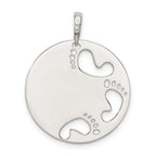 Sophia Jewelers Sterling Silver 925 Me & Mom Polished Pendant