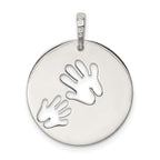 Sterling Silver 925 Love You Mom Polished Pendant with Anti-Tarnish Finish