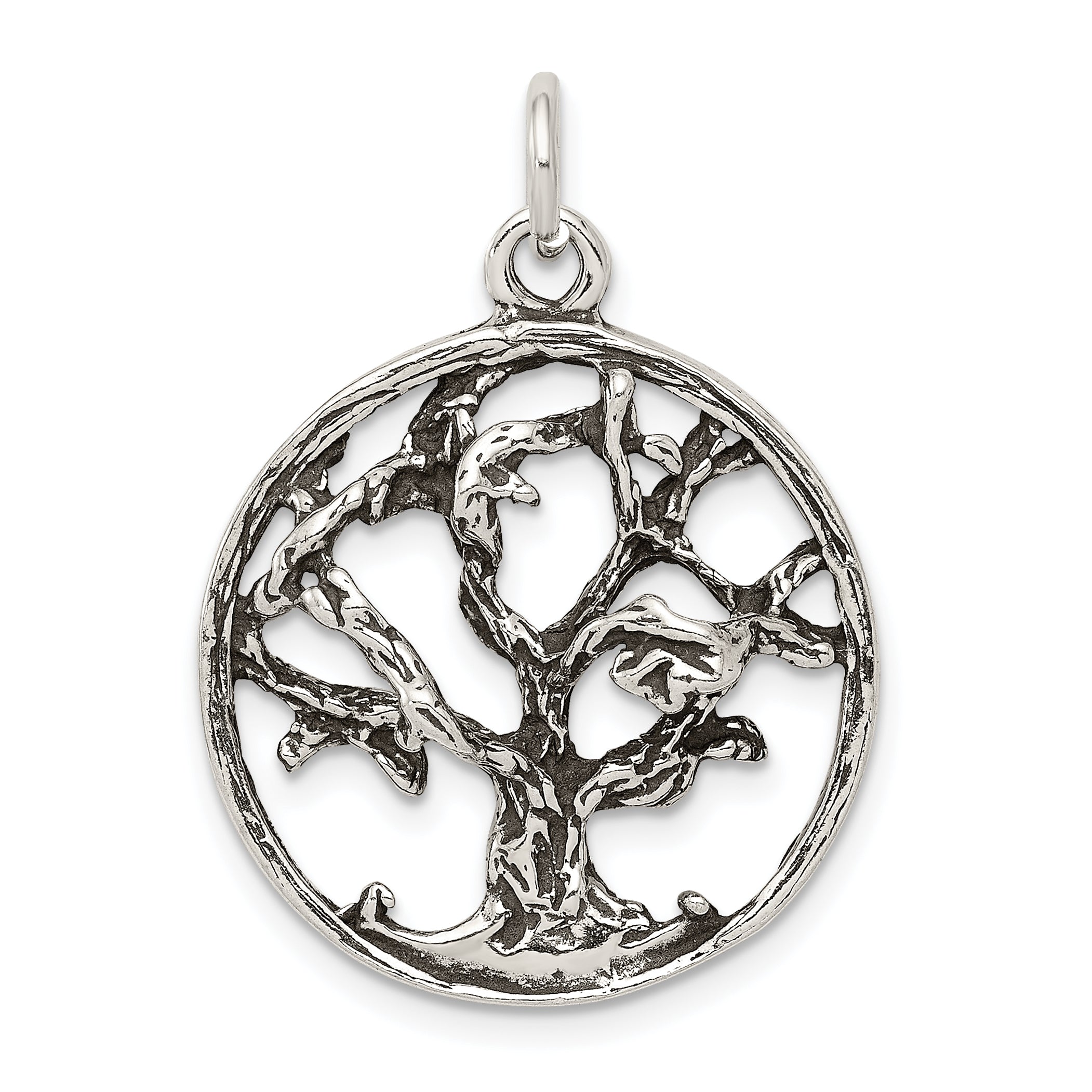 Sterling Silver Antiqued Tree Charm Main image