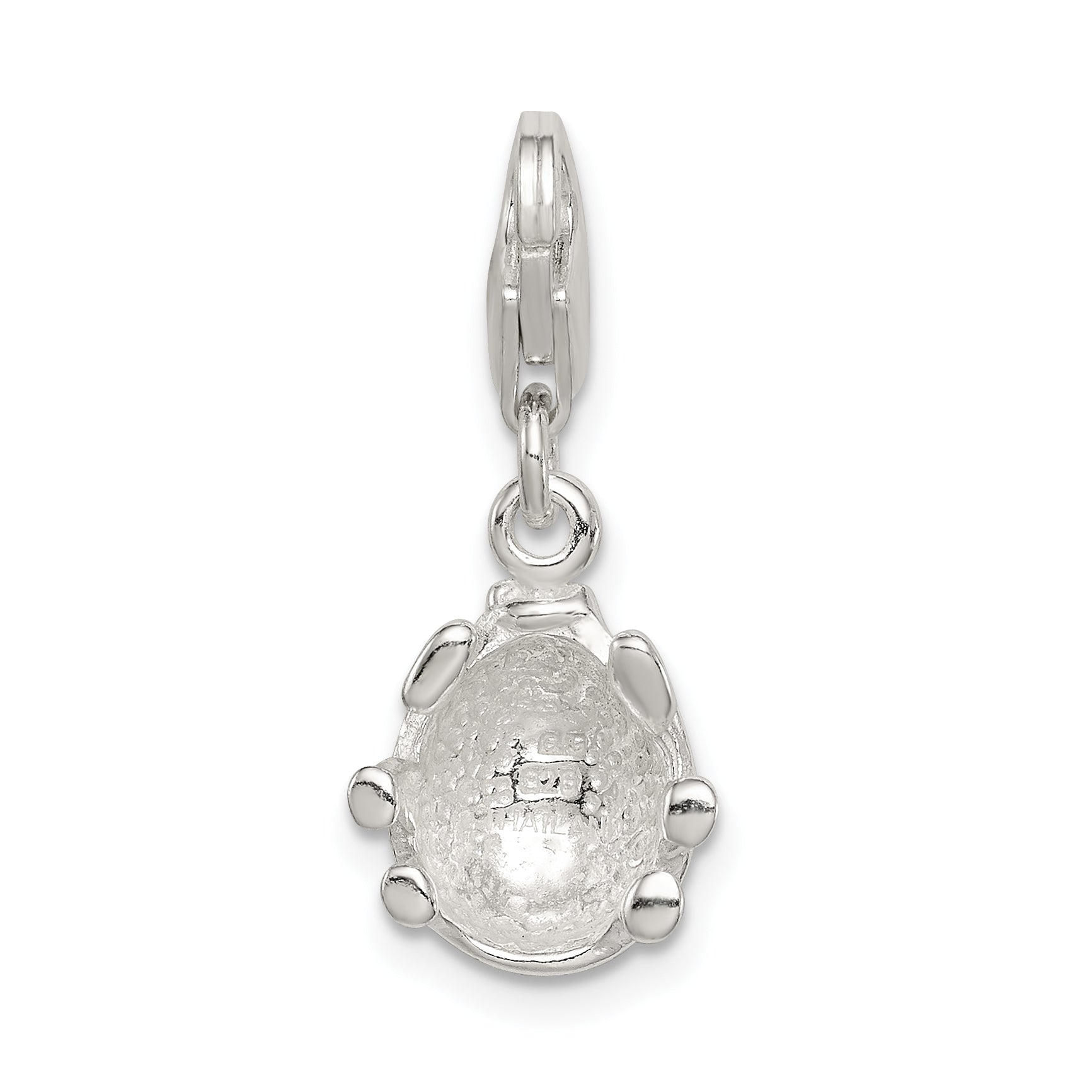 Sterling Silver 925 Ladybug Charm Enamel Polished Anti-Tarnish for Children
