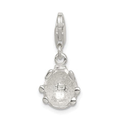 Sterling Silver 925 Ladybug Charm Enamel Polished Anti-Tarnish for Children