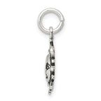 Sterling Silver 925 Antiqued Sun Charm Vintage Inspired Pendant