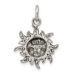 Sterling Silver Antiqued Sun Charm