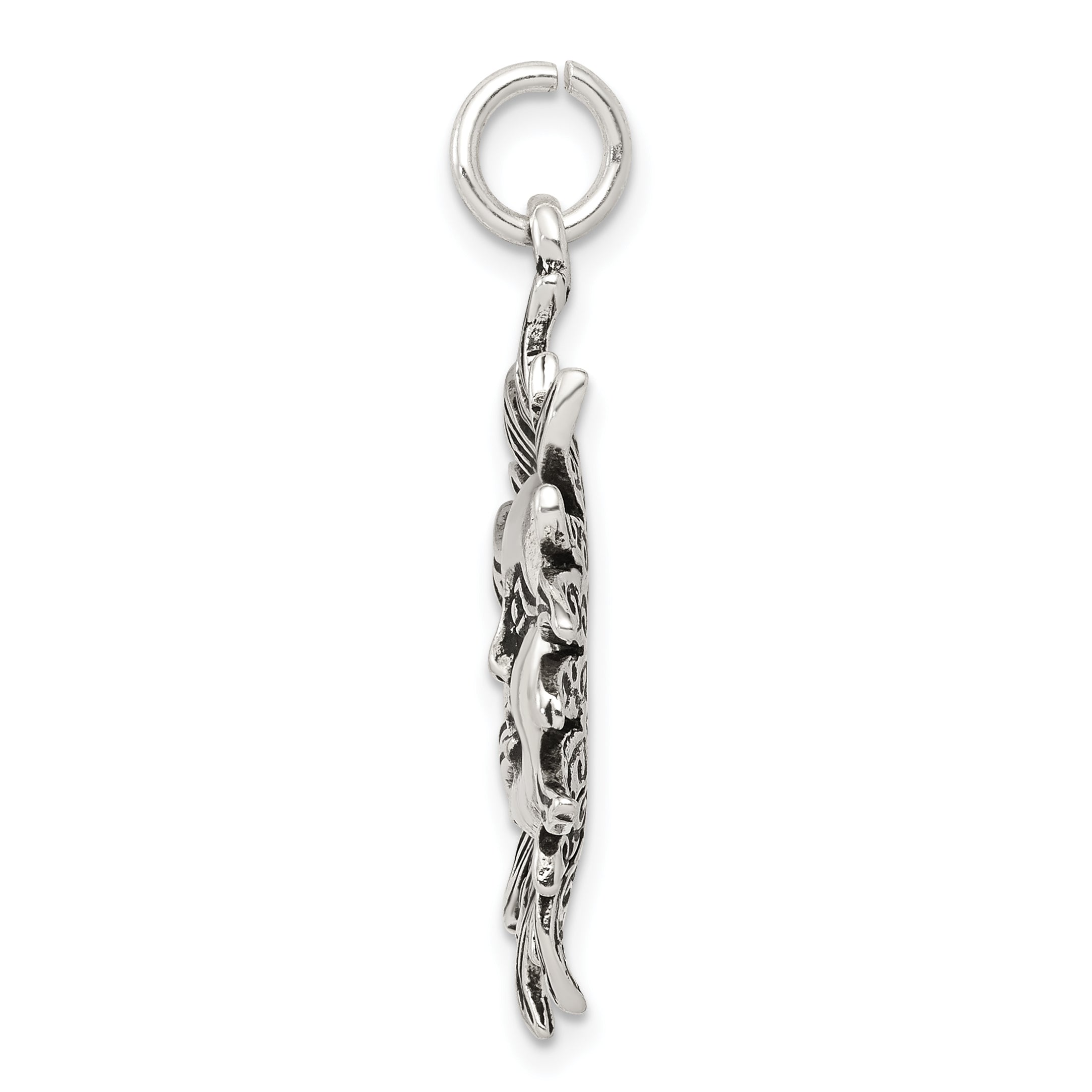 Sophia Jewelers Vintage Inspired Sterling Silver Sun Charm for Men