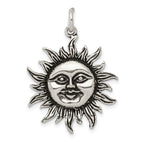 Sterling Silver Antiqued Sun Charm