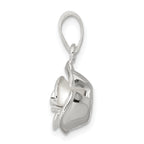Sophia Jewelers Sterling Silver Rose Pendant Elegant Cast Design