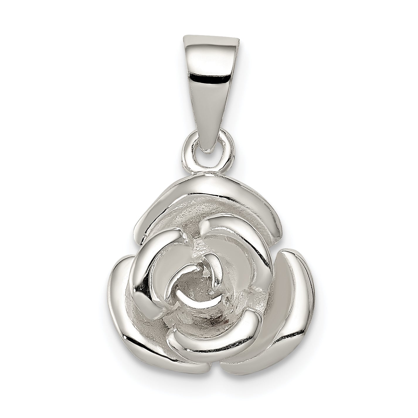 Sterling Silver Rose Pendant Main image