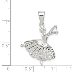 Sterling Silver 925 Ballerina Pendant with Polished Anti-Tarnish Finish