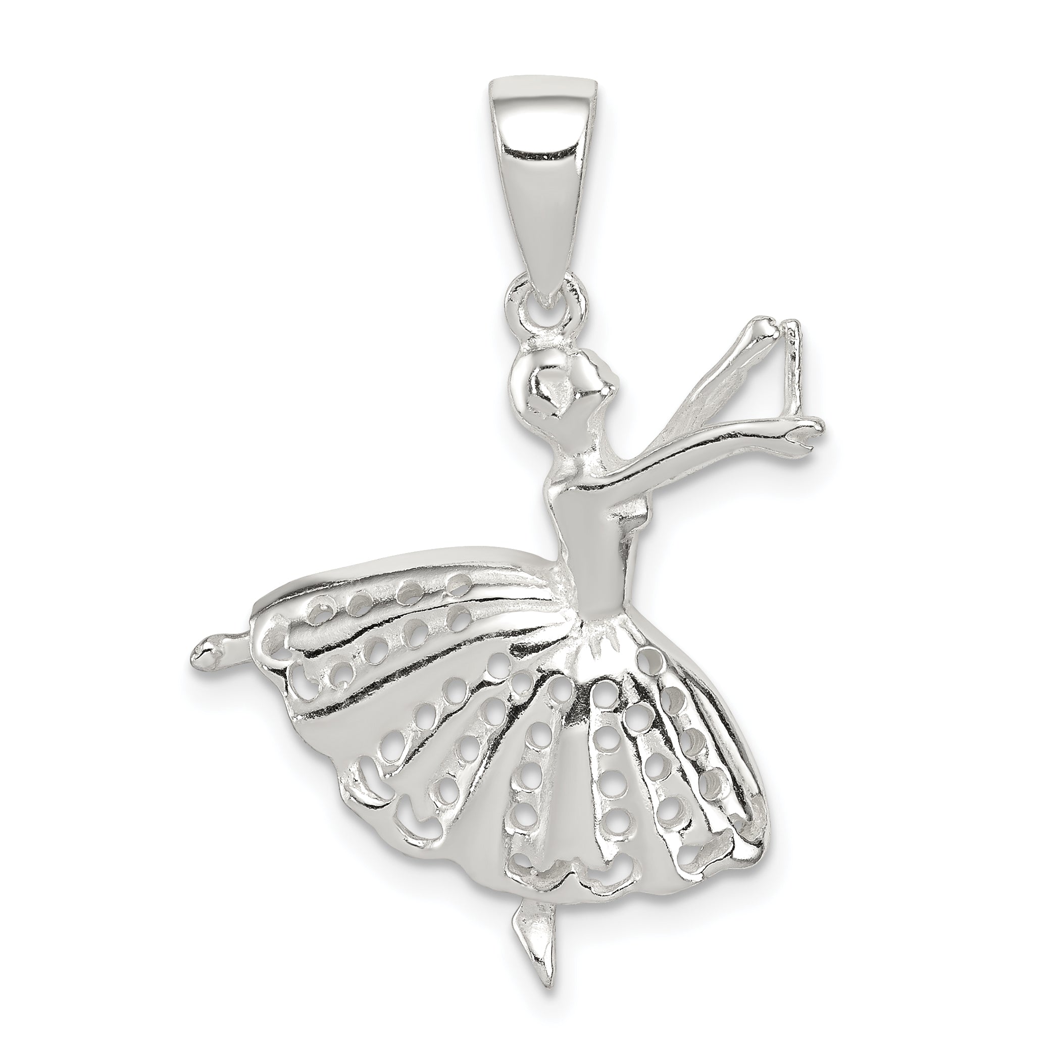 Sterling Silver Polished Ballerina Pendant Main image