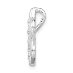 Sterling Silver CZ Dragonfly Pendant with Polished Finish for Women