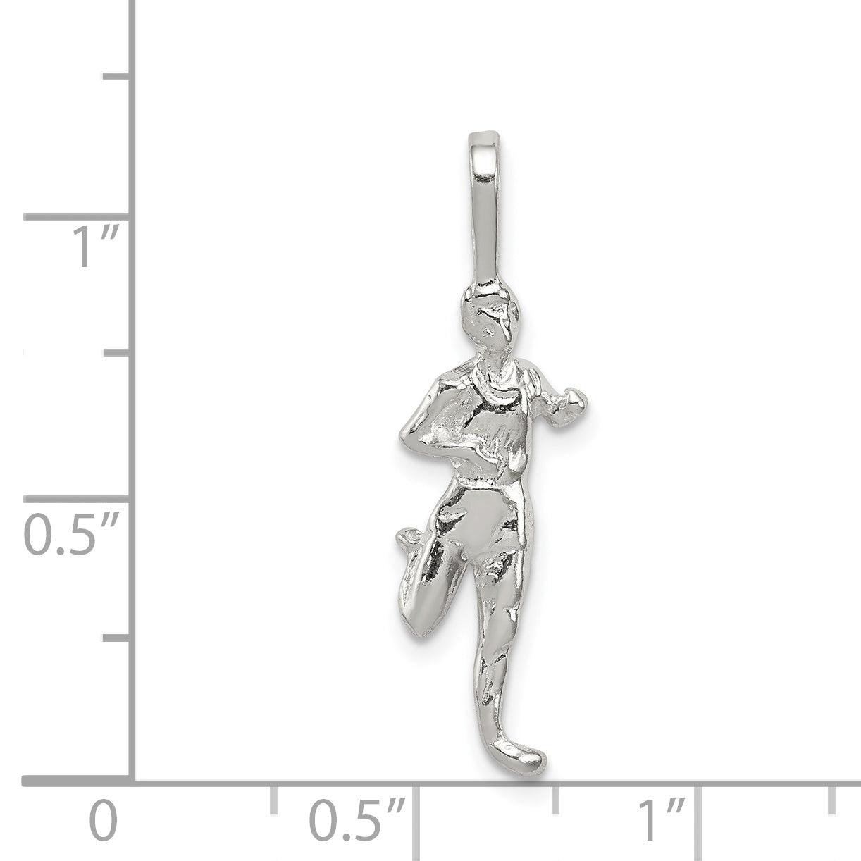 Sophia Jewelers 925 Sterling Silver Polished Anti-Tarnish Runner Pendant
