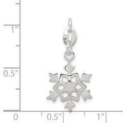 Sophia Jewelers 925 Sterling Silver Snowflake Charm with Polished Anti-Tarnish Finish