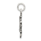Sterling Silver 925 Snowflake Charm with Antique Finish Elegant Winter Theme