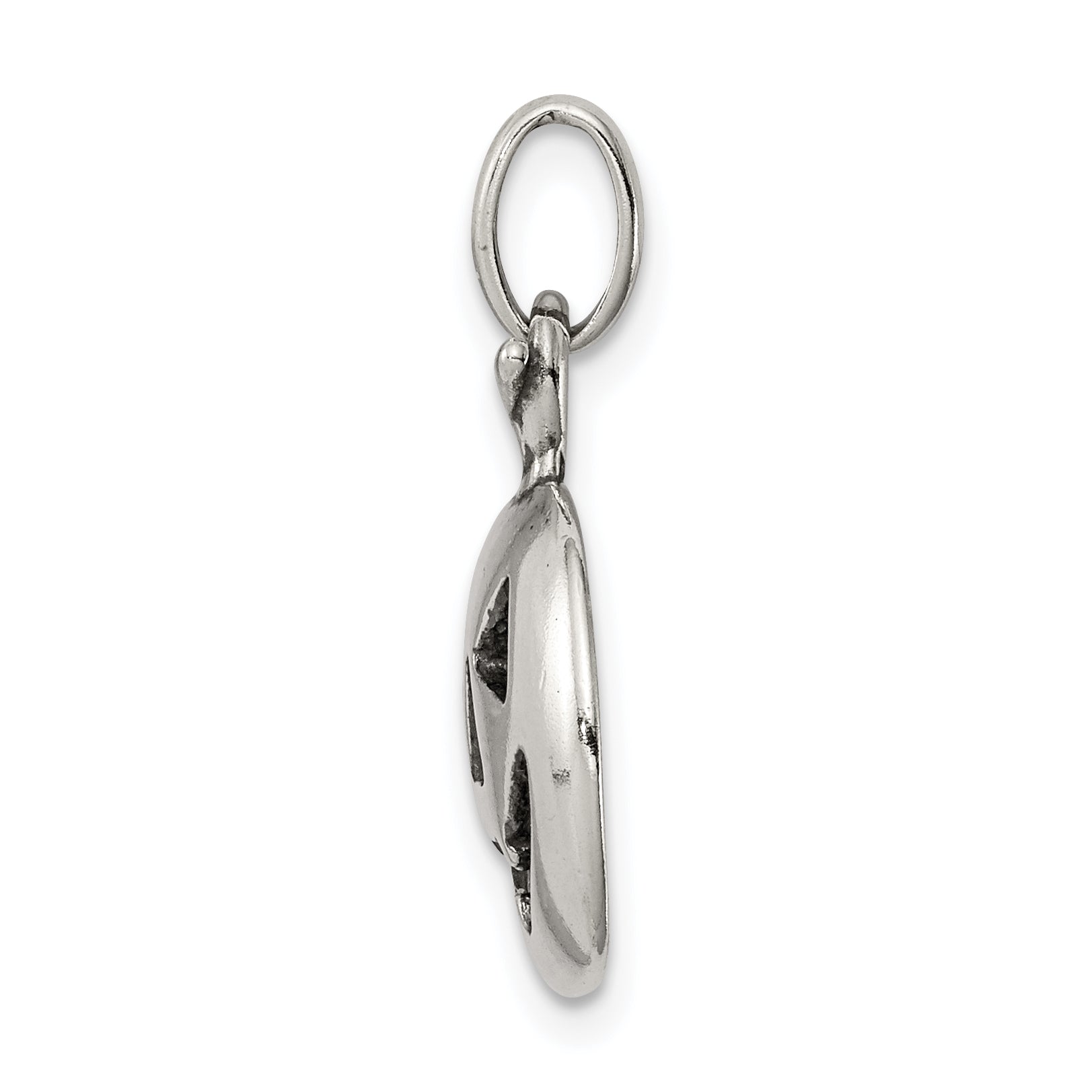 Sterling Silver 925 Pumpkin Charm with Anti-Tarnish Solid Design Secondary image