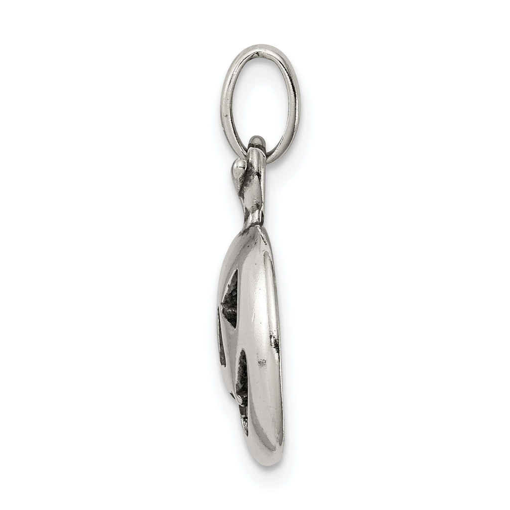 Sterling Silver 925 Pumpkin Charm with Anti-Tarnish Solid Design
