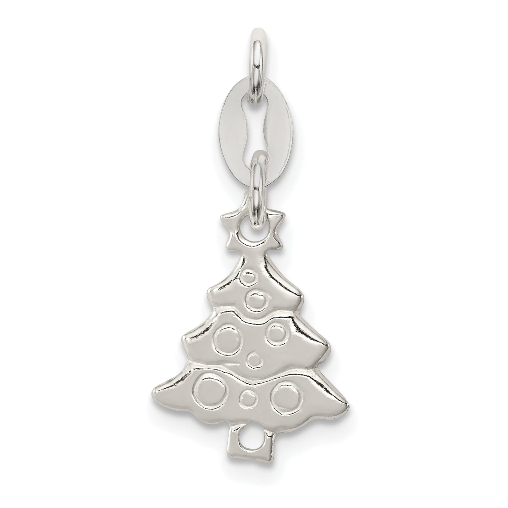 Sterling Silver Polished Christmas Tree Charm Main image