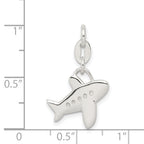 Sterling Silver 925 Airplane Charm with Polished Anti-Tarnish Finish