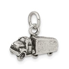 Men's Sterling Silver 925 Antiqued Truck Charm Pendant Vintage Inspired by Sophia Jewelers