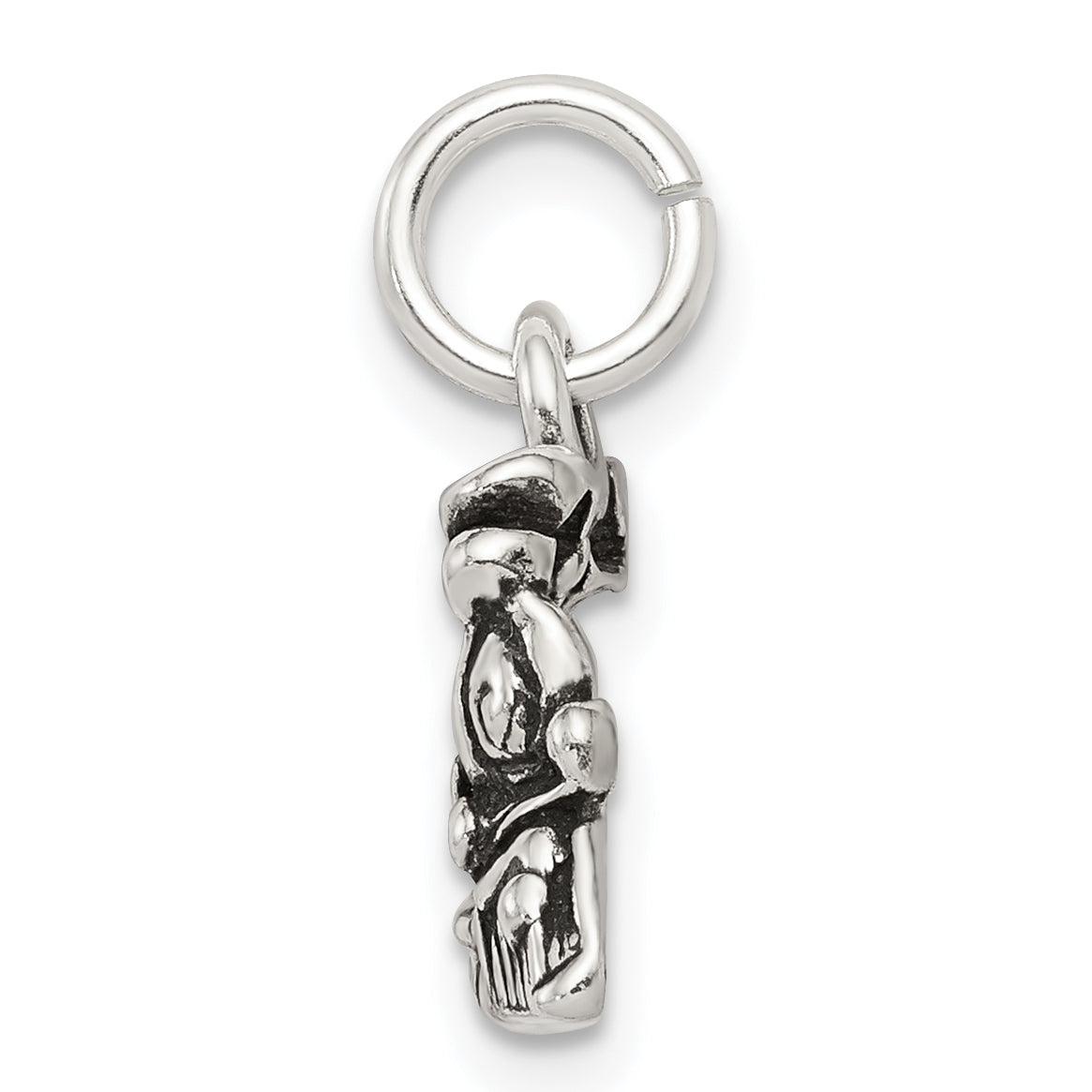 Sterling Silver 925 Men's Antiqued Train Charm Vintage Themed Secondary image