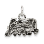 Sterling Silver 925 Men's Antiqued Train Charm Vintage Themed