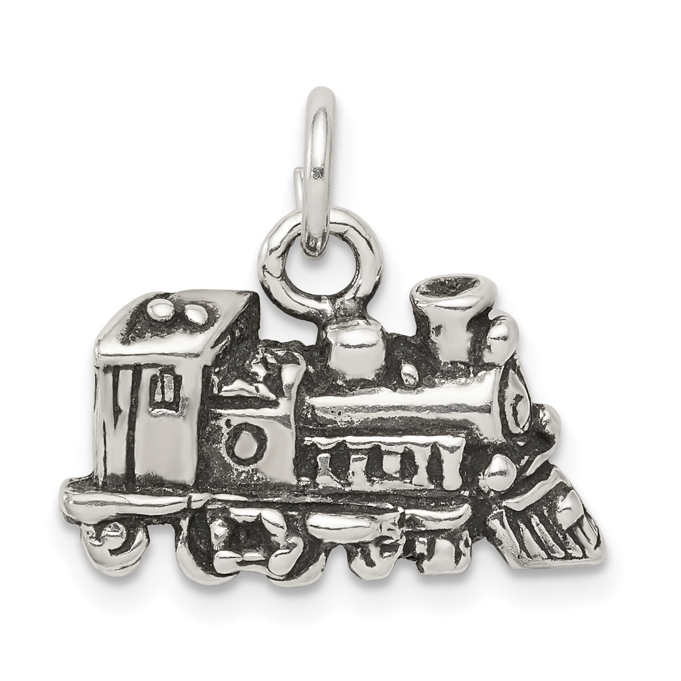 Sterling Silver Antiqued Train Charm Main image