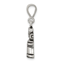 Sophia Jewelers Antiqued Sterling Silver Bell Charm Vintage Inspired