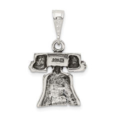 Sophia Jewelers Antiqued Sterling Silver Bell Charm Vintage Inspired