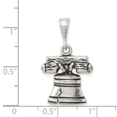 Sophia Jewelers Antiqued Sterling Silver Bell Charm Vintage Inspired