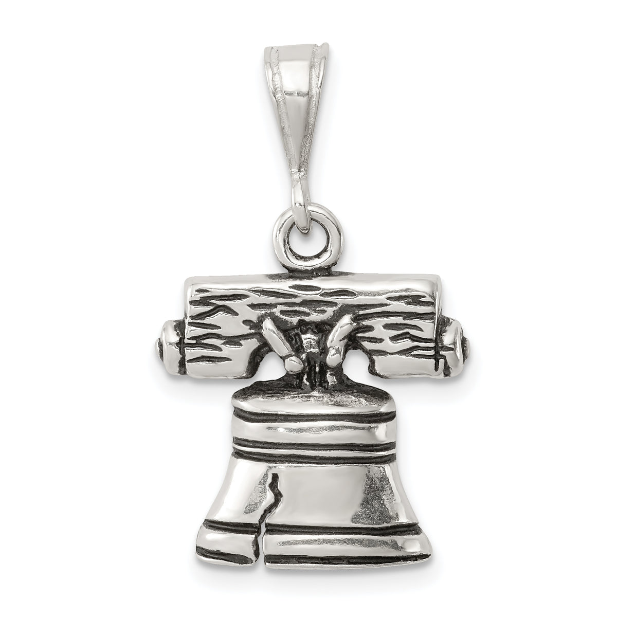 Sterling Silver Antiqued Bell Charm