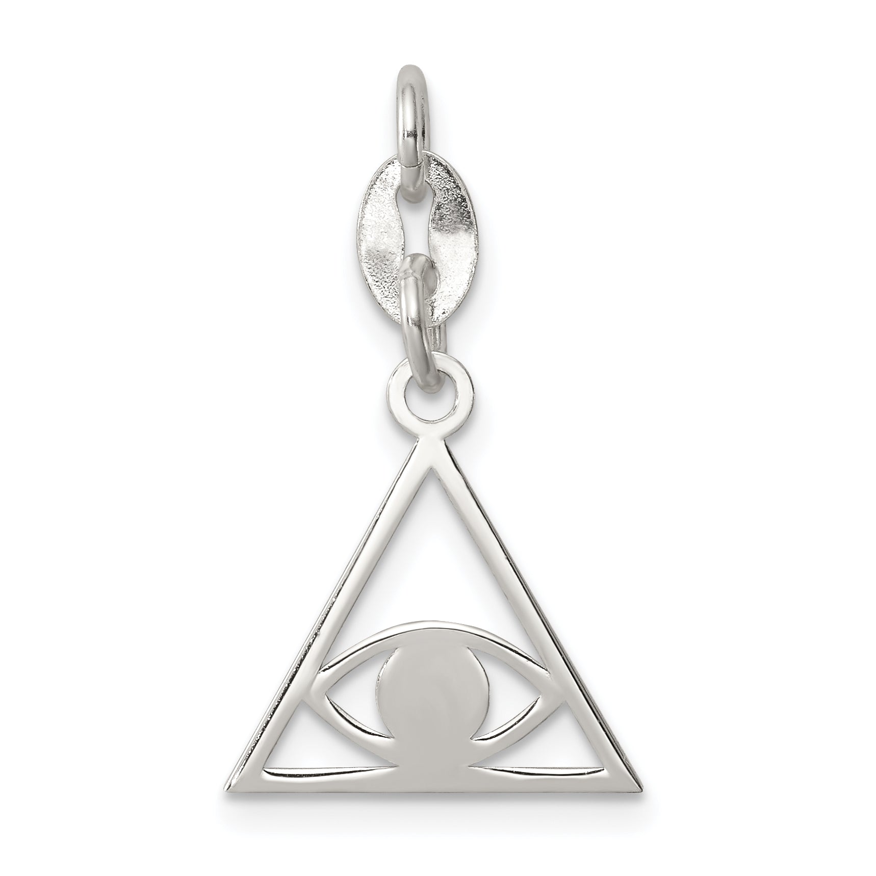 Sterling Silver Polished Evil Eye Charm Main image