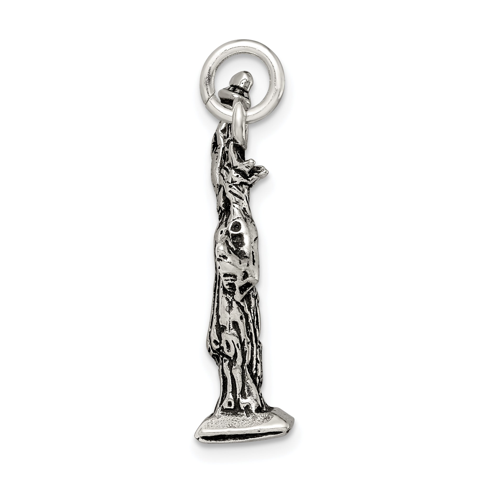 Sterling Silver 925 Antiqued 3D Statue of Liberty Charm Secondary image