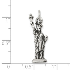 Sterling Silver Antiqued Statue of Liberty Charm