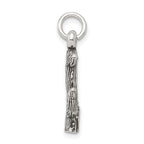 Sterling Silver 3D Cactus Charm for Men with Antiqued Finish