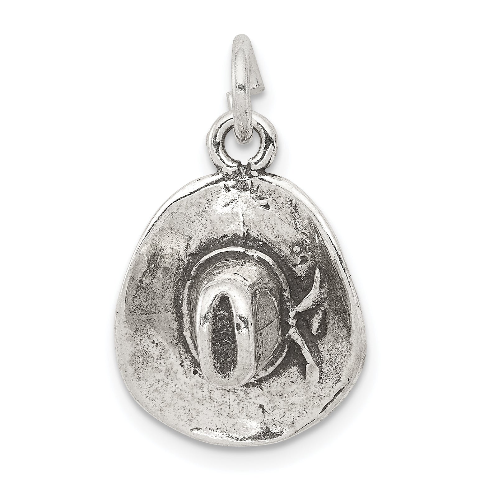 Sterling Silver Antiqued Cowboy Hat Charm Main image