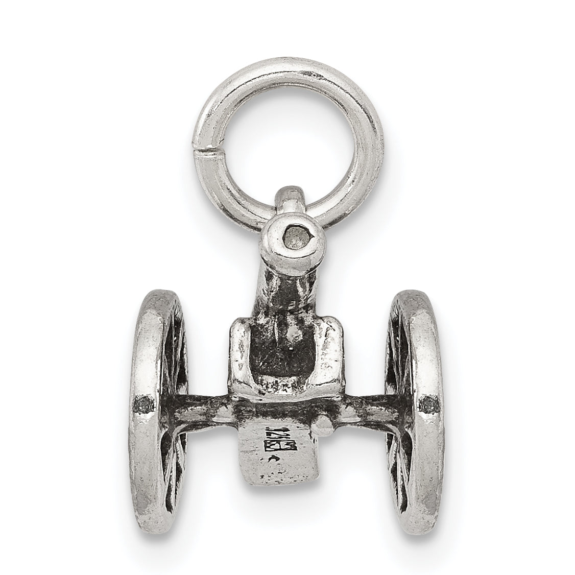 Sterling Silver 925 3D Antiqued Cannon Charm by Sophia Jewelers Secondary image