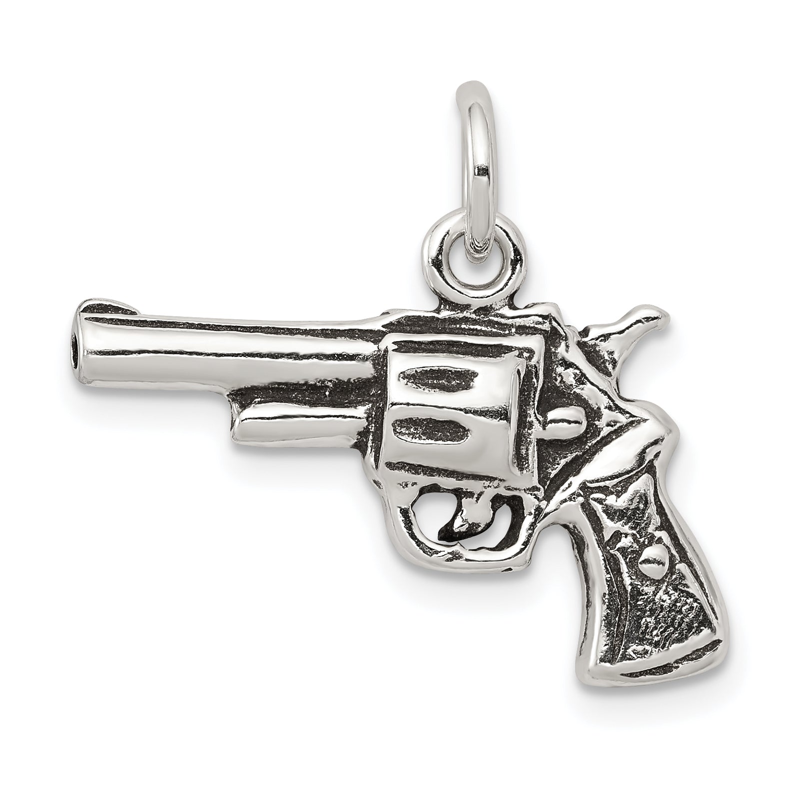 Sterling Silver Antiqued Pistol Charm Main image
