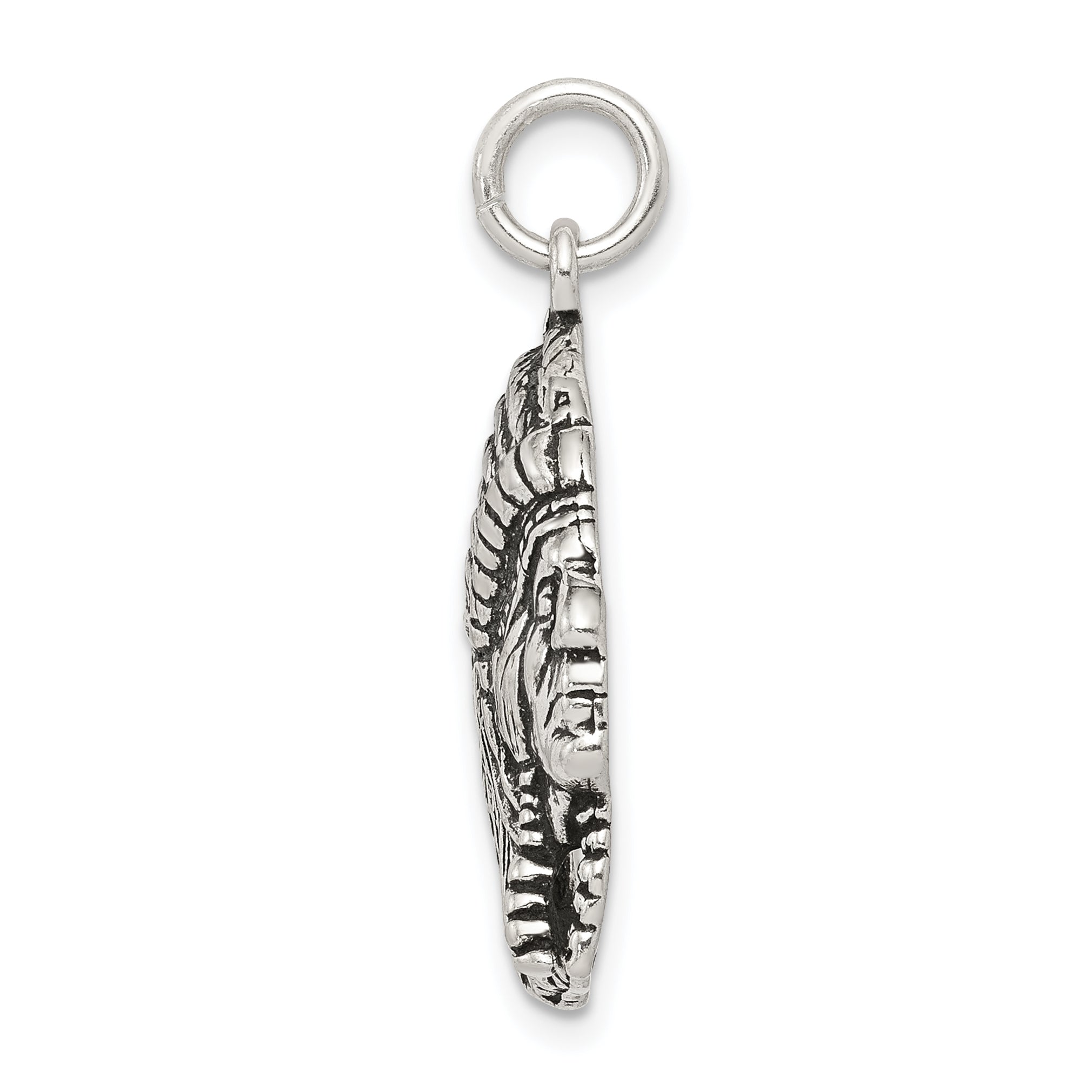 Sterling Silver 925 Men's Antiqued Charm Pendant by Sophia Jewelers