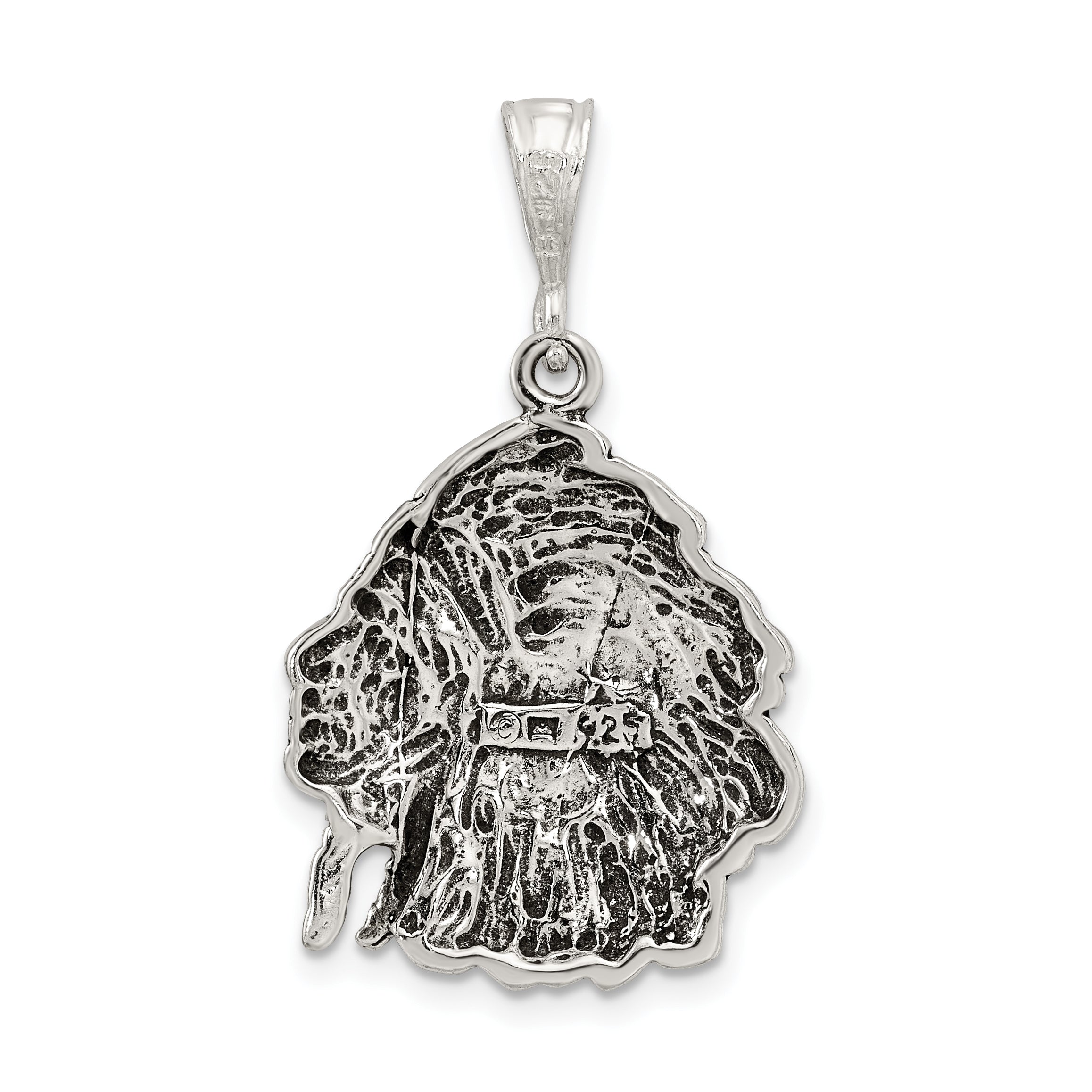 Sterling Silver 925 Men's Antiqued Charm Pendant by Sophia Jewelers