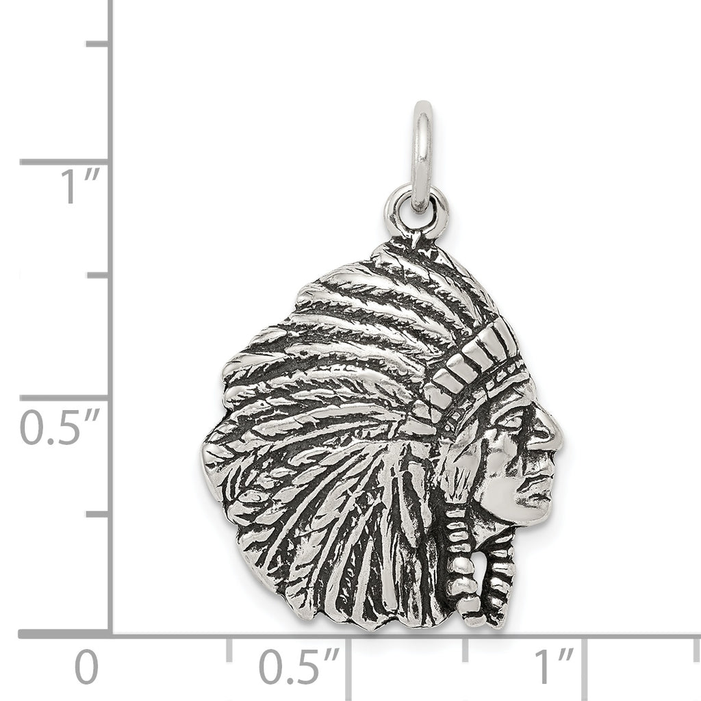 Sterling Silver 925 Men's Antiqued Charm Pendant by Sophia Jewelers