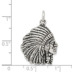 Sterling Silver 925 Men's Antiqued Charm Pendant by Sophia Jewelers