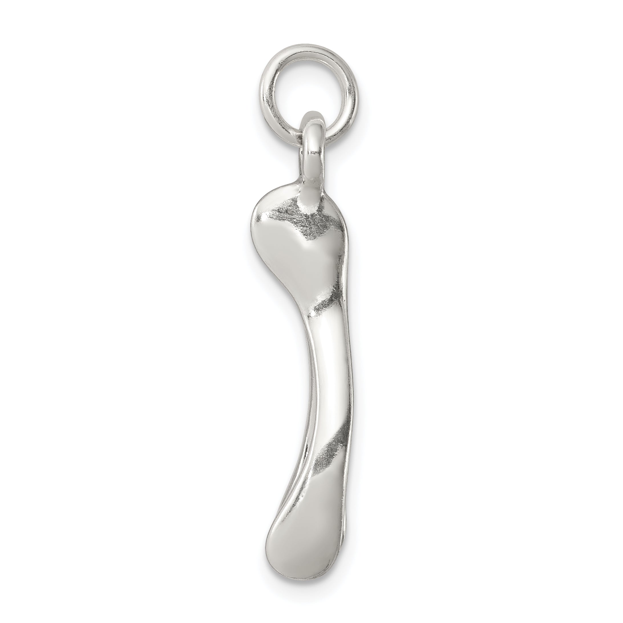 Sterling Silver Antiqued Wish Bone Charm Secondary image