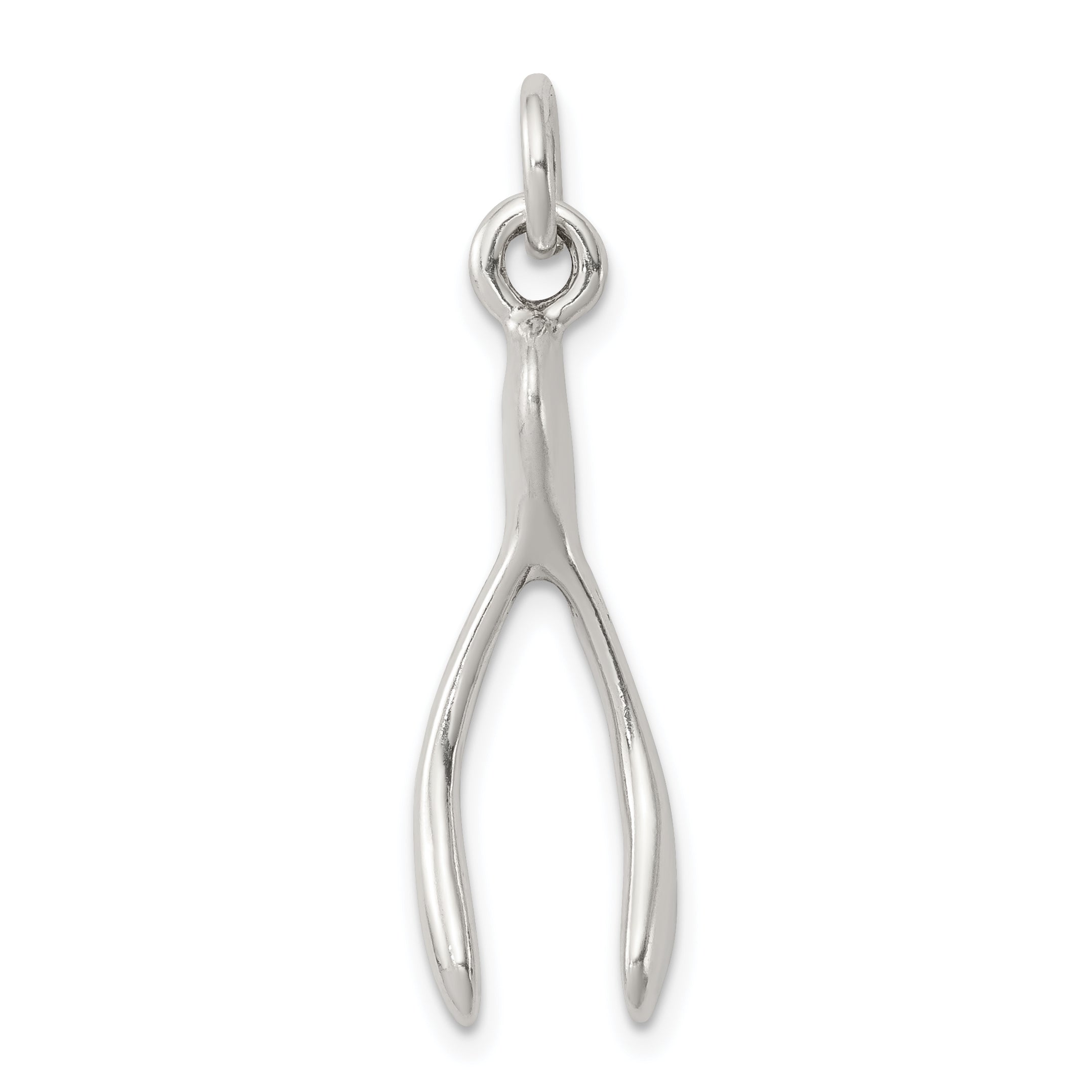 Sterling Silver Antiqued Wish Bone Charm Main image
