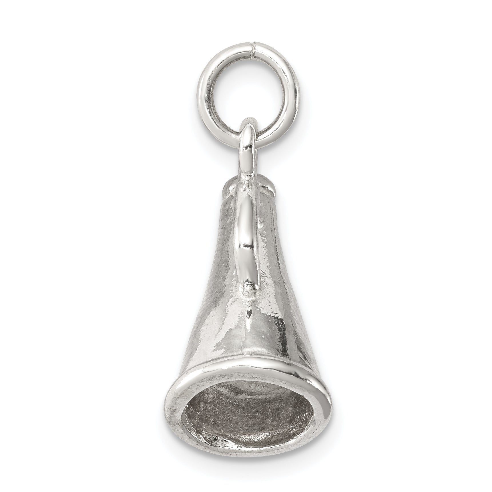 Sterling Silver 925 Polished Megaphone Charm with Anti-Tarnish Finish Secondary image
