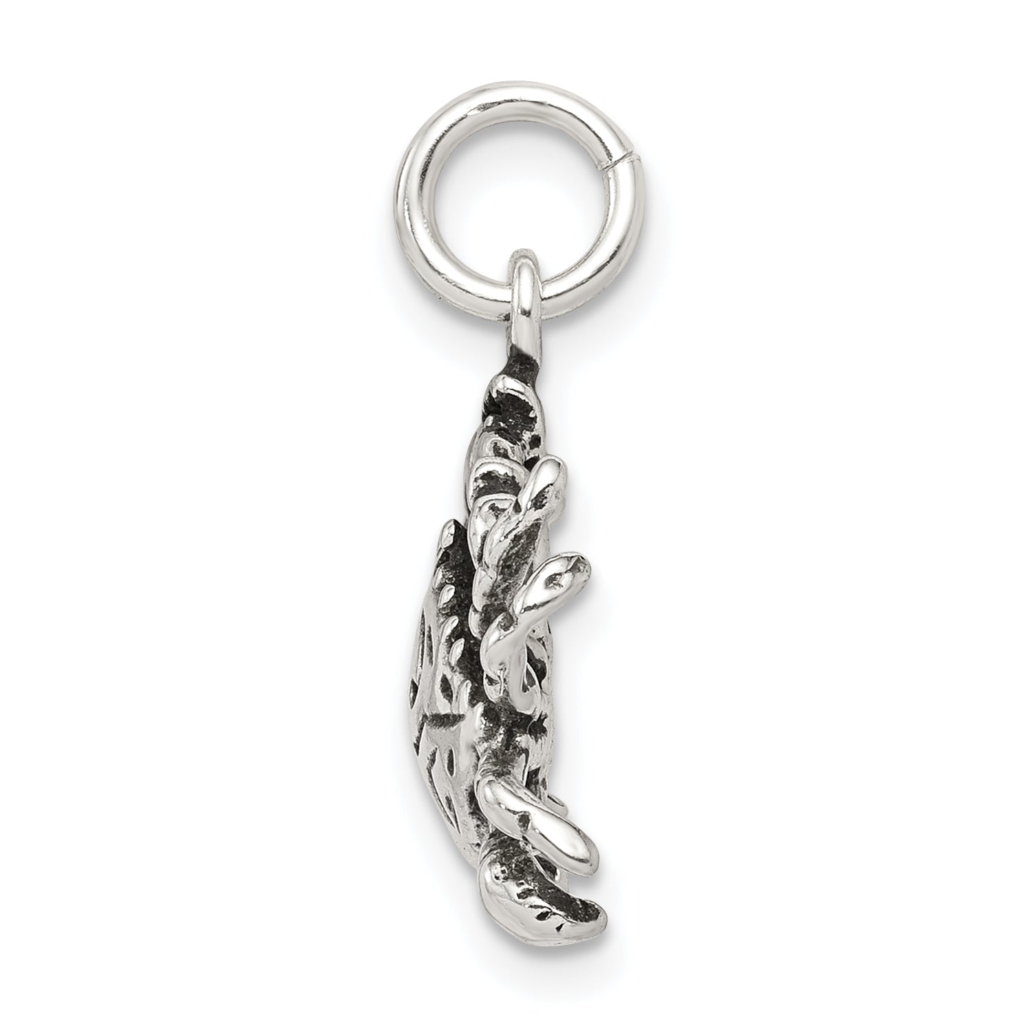 Sterling Silver Antiqued Crab Charm