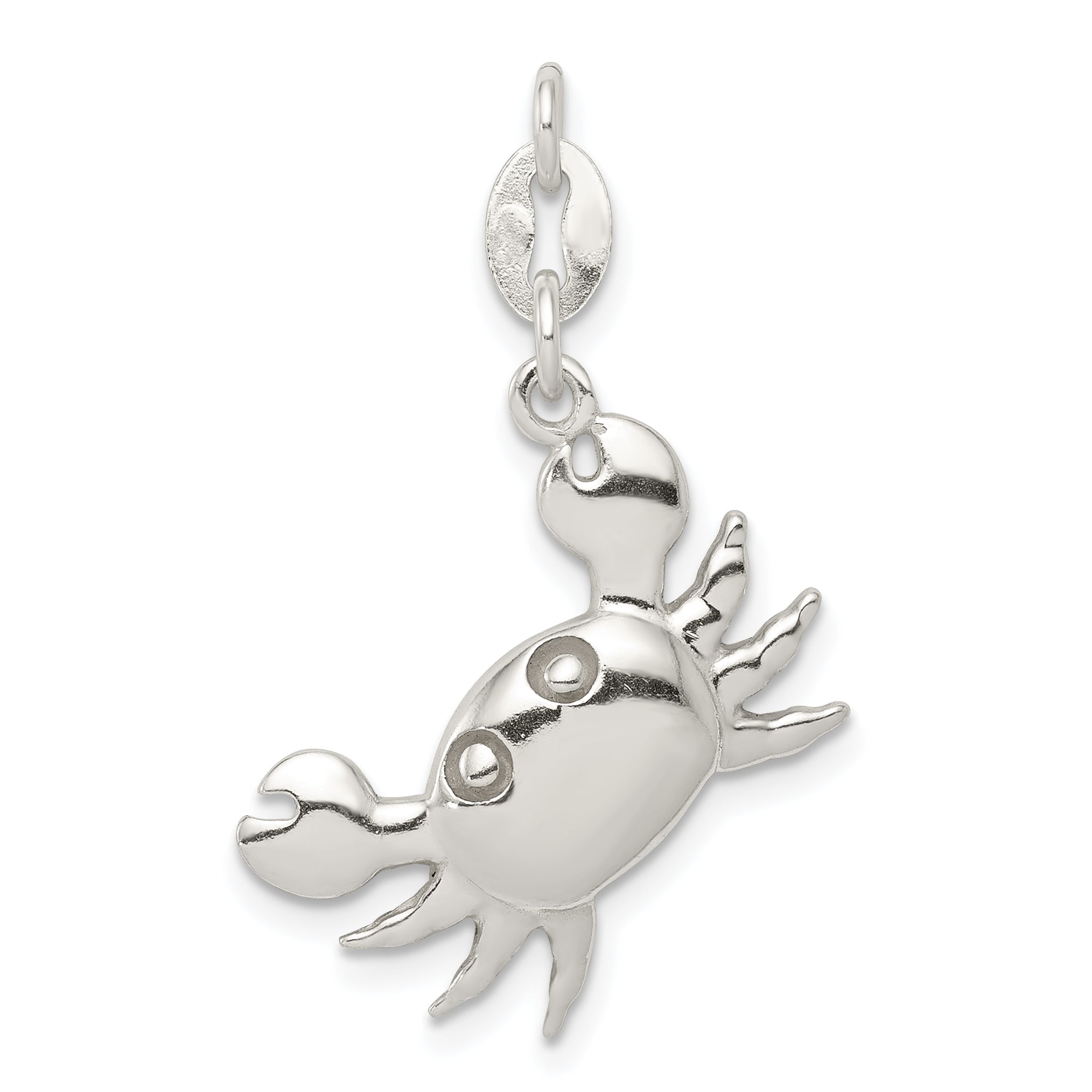 Sterling Silver Polished Crab Charm Main image