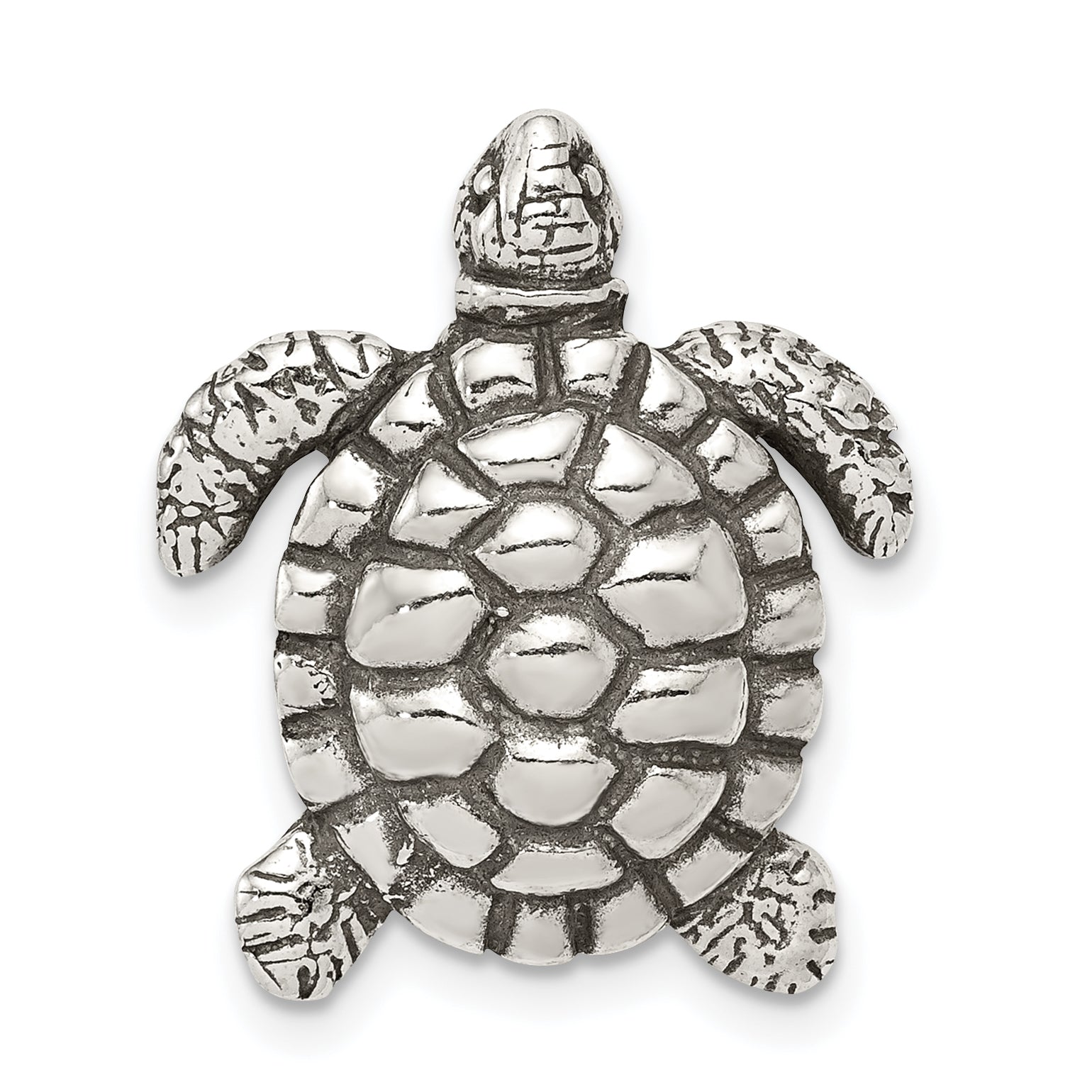 Sterling Silver Antiqued Turtle Charm Main image