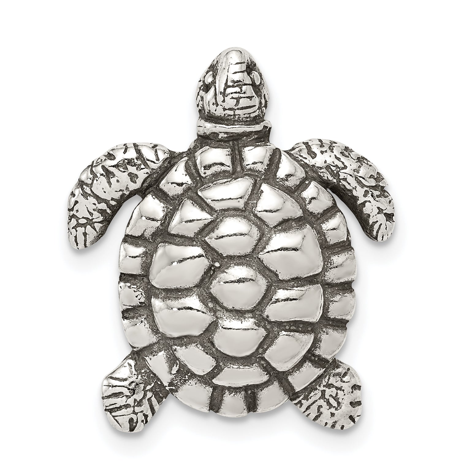 Sterling Silver Antiqued Turtle Charm