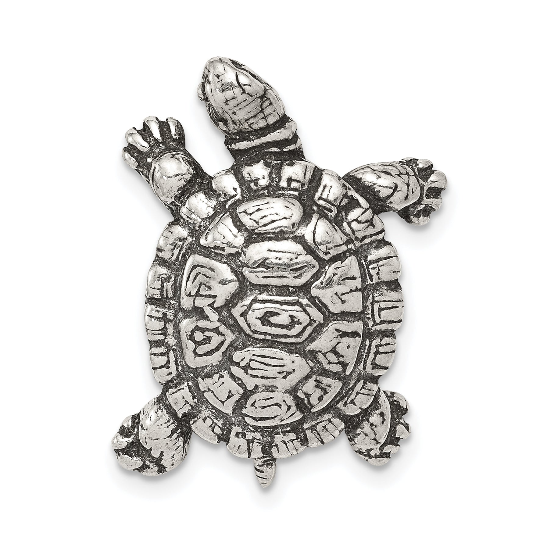 Sterling Silver Antiqued Turtle Charm Main image