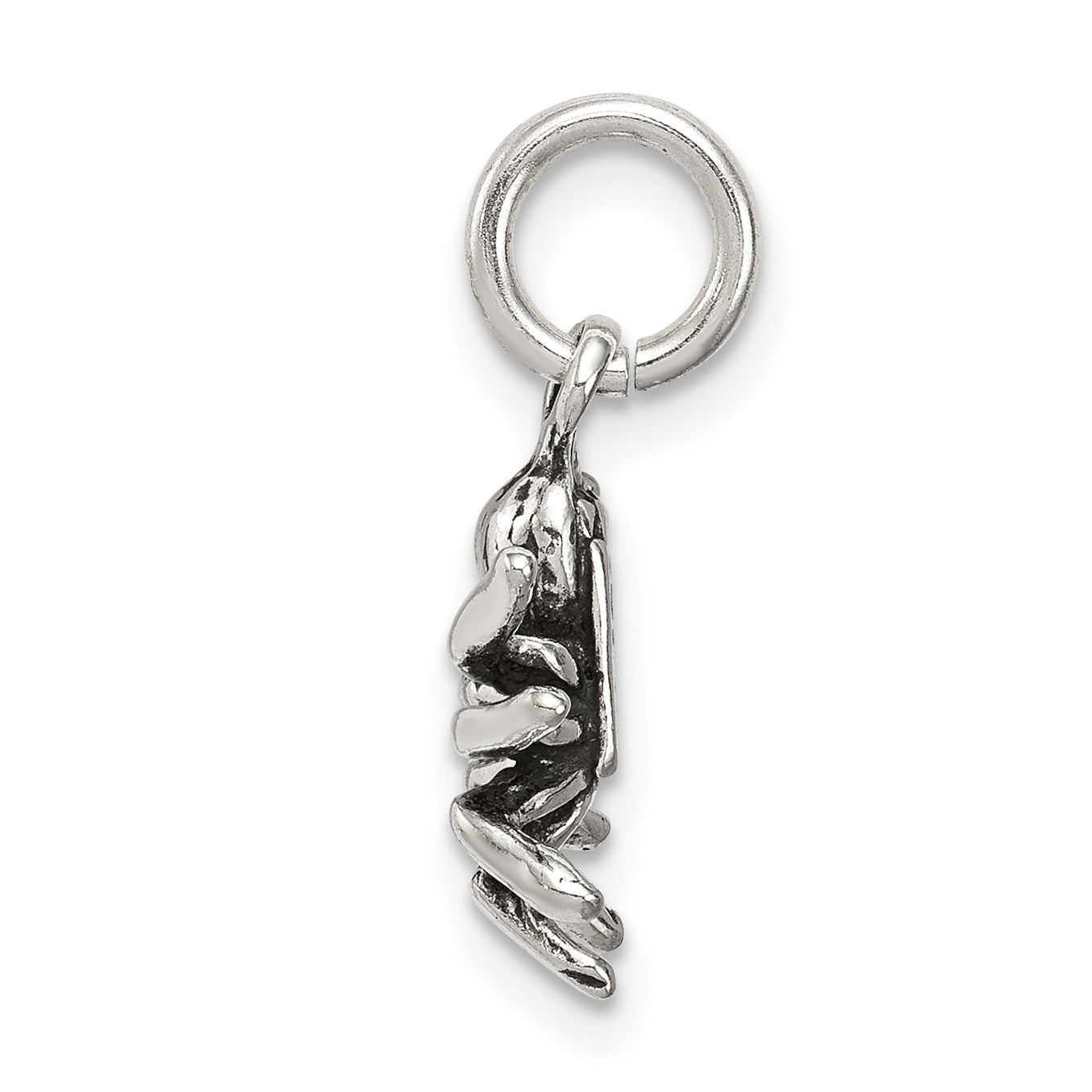 Sterling Silver 925 Antiqued Spider Charm, Solid Vintage Inspired Secondary image