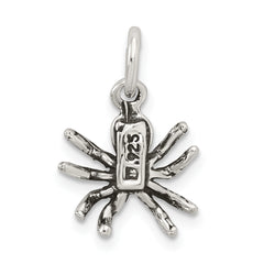 Sterling Silver Antiqued Spider Charm